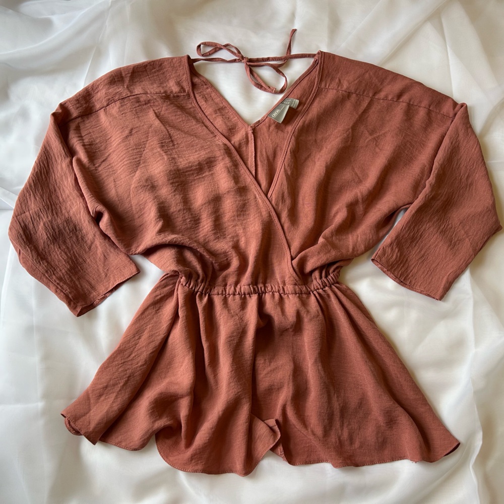 ASOS Flowy Dusty Rose Blouse